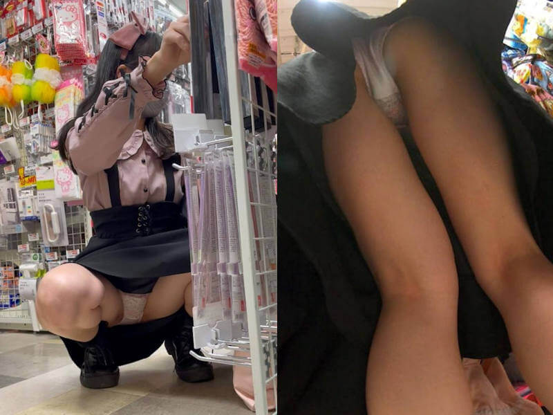 地雷系パンチラ女子のエロ画像
