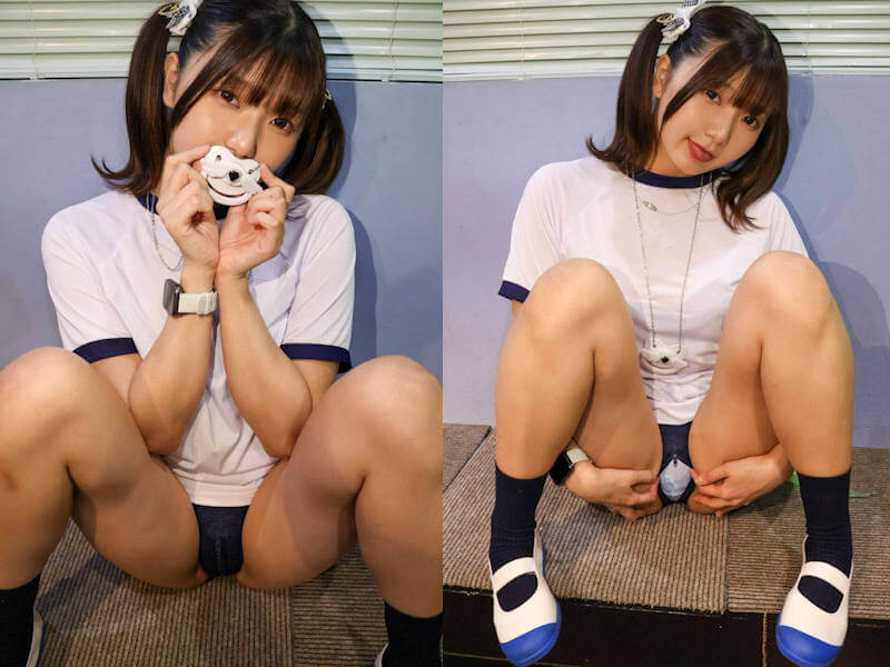 ブルマでM字開脚してみたエロ画像