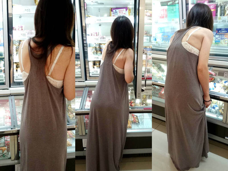 ハミブラ女子の街撮りエロ画像