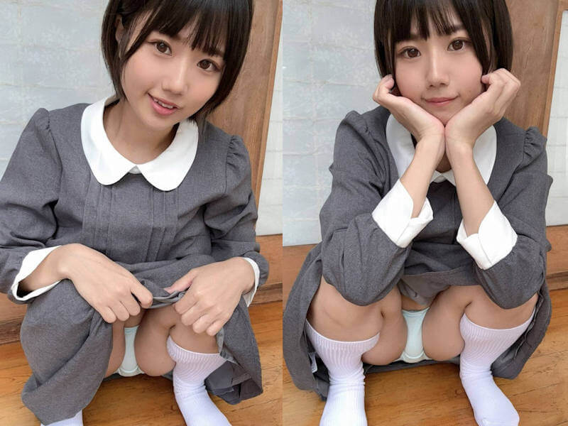 童顔女子がパンチラしたエロ画像