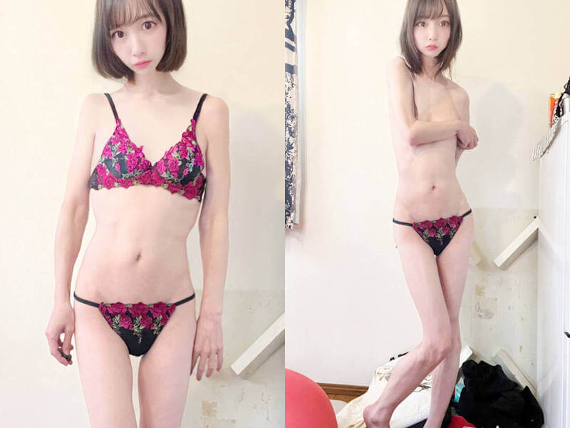 細身な華奢女子の自撮りエロ画像